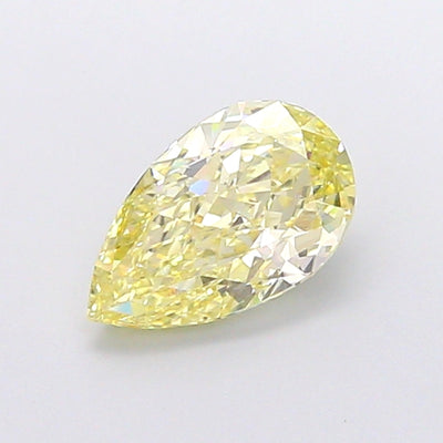 1.59 carat fancy intense yellow pear lab grown diamond VVS2 clarity