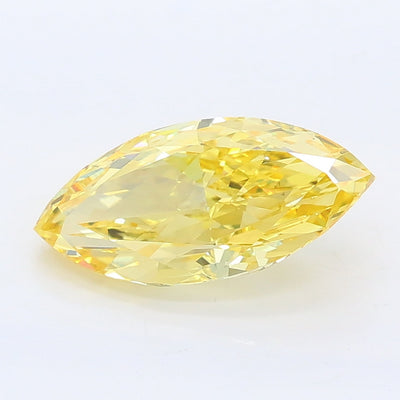 1.69 carat fancy intense yellow marquise lab grown diamond VS1 clarity