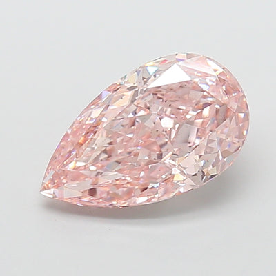 4.07 carat fancy intense pink pear lab grown diamond SI1 clarity