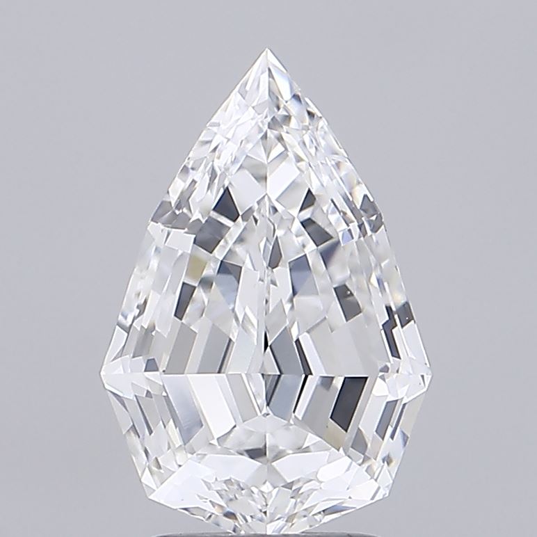 3.37 carat pear lab grown diamond D color VVS2 clarity