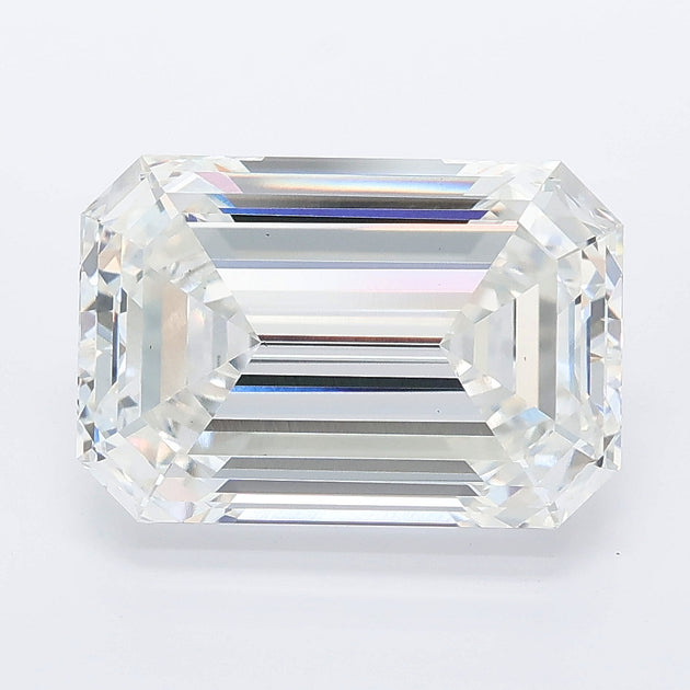 5.09 carat emerald lab grown diamond E color VS1 clarity