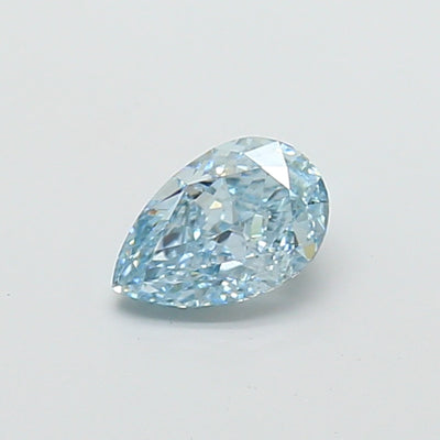1.23 carat fancy intense greenish blue pear lab grown diamond VS2 clarity