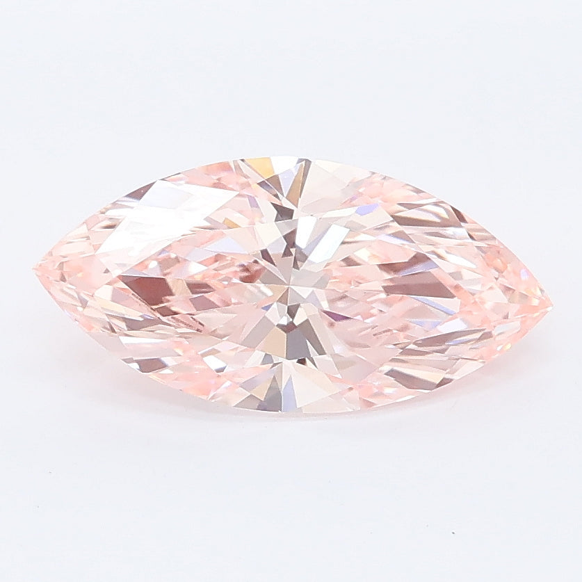 1.55 carat fancy intense pink marquise lab grown diamond VVS2 clarity
