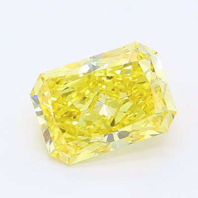 1.19 carat fancy intense yellow radiant lab grown diamond VS1 clarity