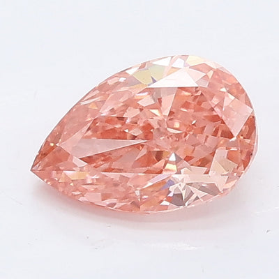 1.02 carat fancy vivid pink pear lab grown diamond VS1 clarity