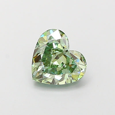 1.01 carat fancy vivid green heart lab grown diamond VS1 clarity