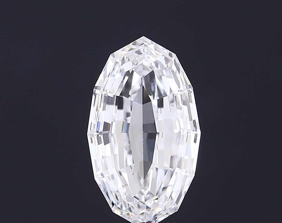 4.06 carat oval lab grown diamond D color VS1 clarity