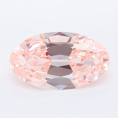 2.62 carat fancy vivid pink moval lab grown diamond VS1 clarity