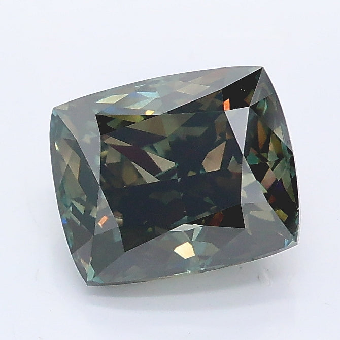 2.03 carat fancy gray green cushion lab grown diamond VS1 clarity