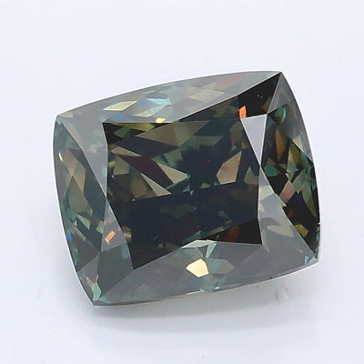 2.03 carat fancy gray green cushion lab grown diamond VS1 clarity