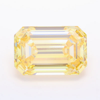 13.00 carat fancy intense yellow emerald lab grown diamond VS1 clarity