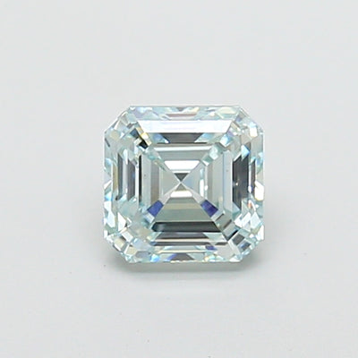 1.37 carat fancy light green asscher lab grown diamond VS1 clarity