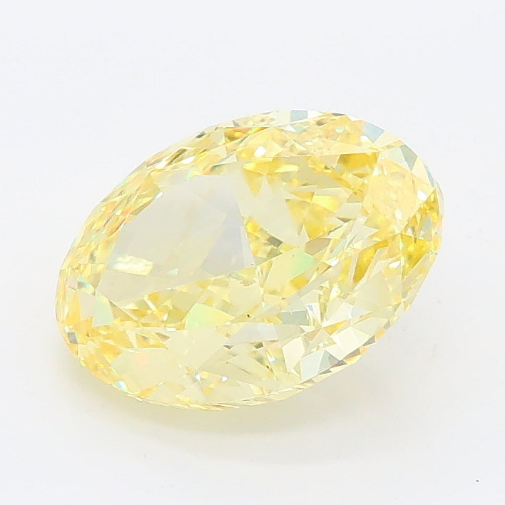 2.29 carat fancy intense yellow oval lab grown diamond VS2 clarity