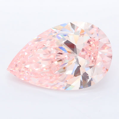 14.00 carat fancy intense pink pear lab grown diamond VS1 clarity
