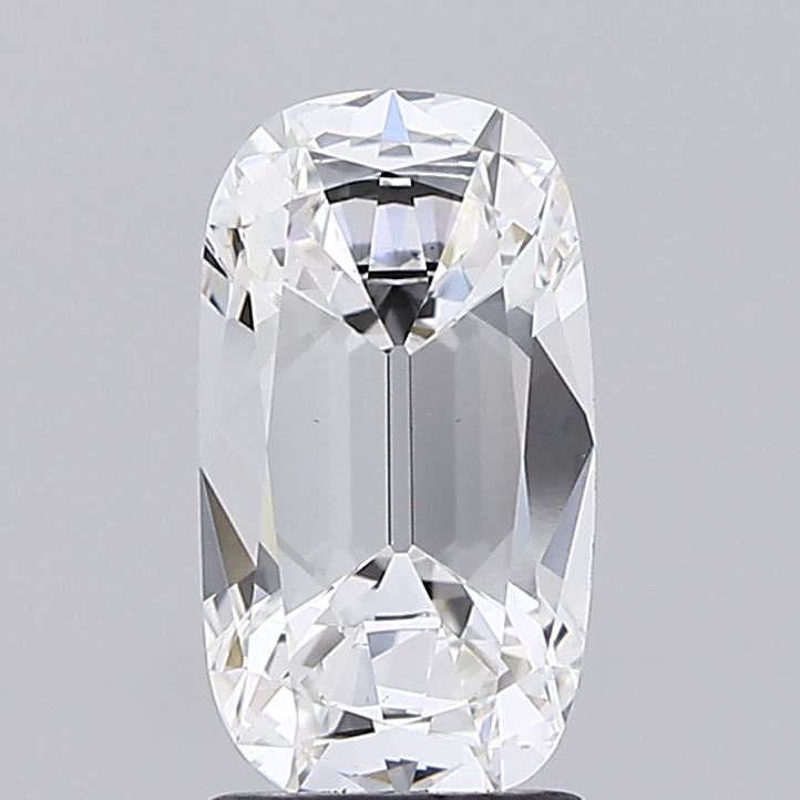 2.05 carat old mine cushion lab grown diamond F color VS1 clarity