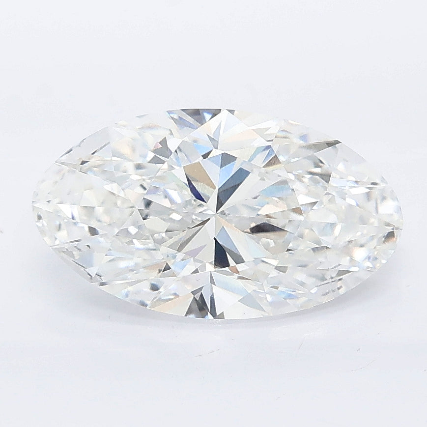2.50 carat moval lab grown diamond E color VS1 clarity