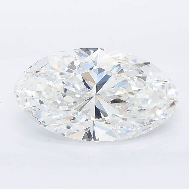 2.50 carat moval lab grown diamond E color VS1 clarity