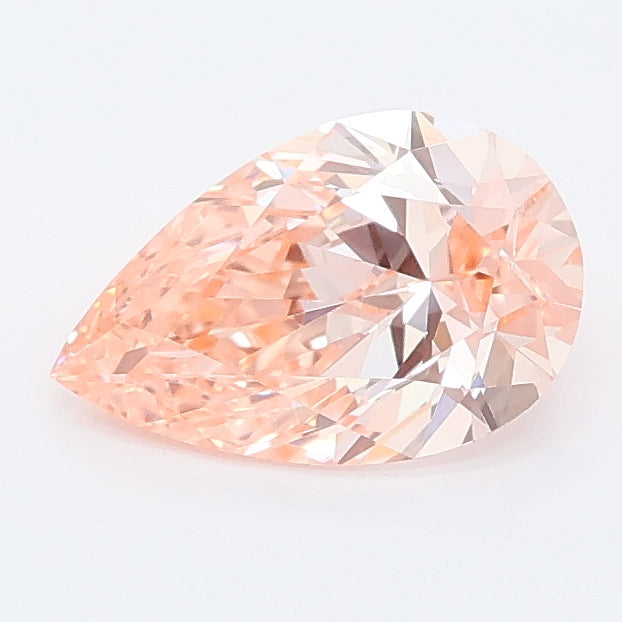 1.00 carat fancy vivid pink pear lab grown diamond VVS2 clarity