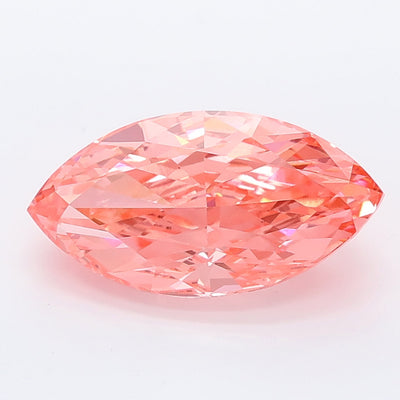 2.52 carat fancy vivid pink marquise lab grown diamond VS1 clarity