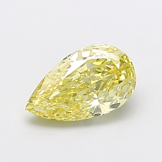 1.04 carat fancy intense yellow pear lab grown diamond VVS2 clarity