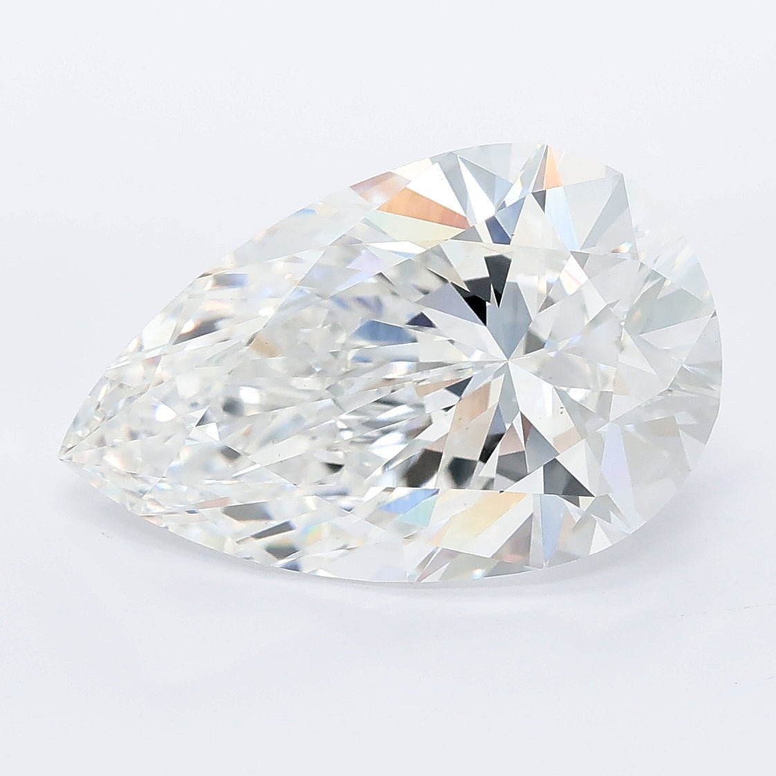 6.05 carat pear lab grown diamond E color VS1 clarity