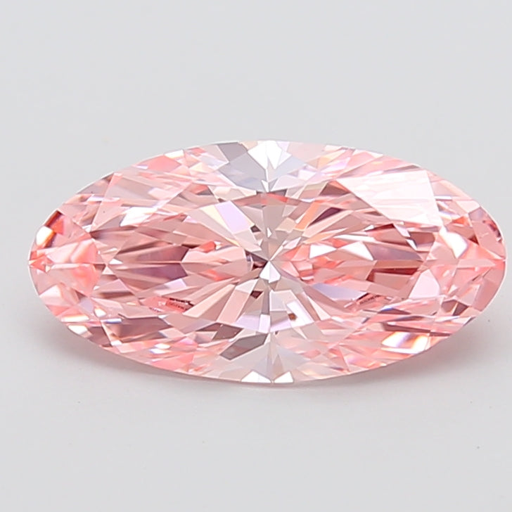 3.01 carat fancy vivid pink moval lab grown diamond VS1 clarity