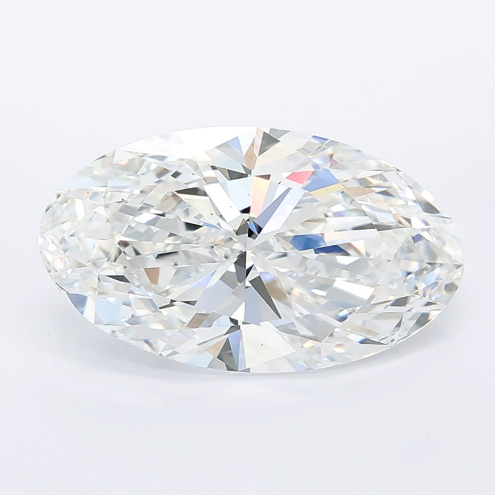 3.58 carat moval lab grown diamond E color VS1 clarity