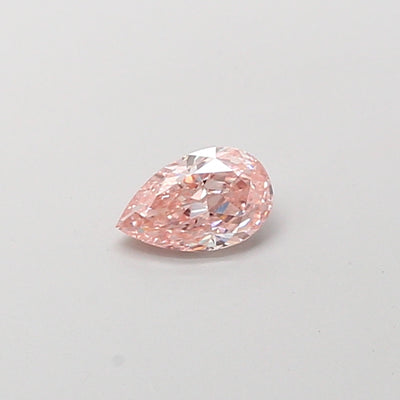 0.47 carat fancy intense pink pear lab grown diamond VS1 clarity