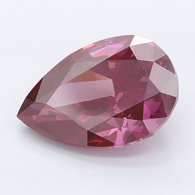 2.58 carat fancy deep pink pear lab grown diamond VS1 clarity
