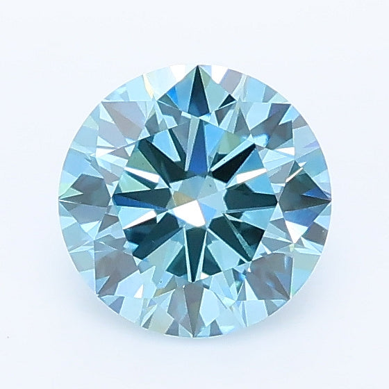 0.96 carat fancy vivid blue round lab grown diamond VS2 clarity
