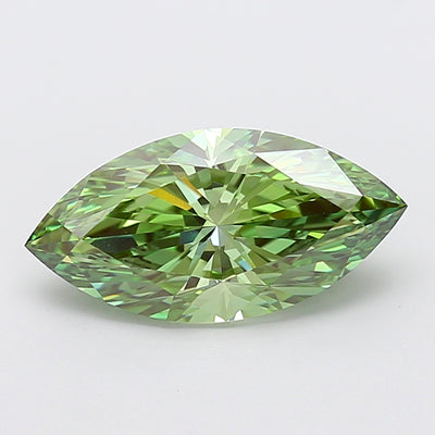 4.00 carat fancy vivid green marquise lab grown diamond VVS2 clarity