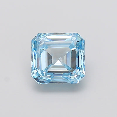 2.01 carat fancy intense blue asscher lab grown diamond VVS2 clarity