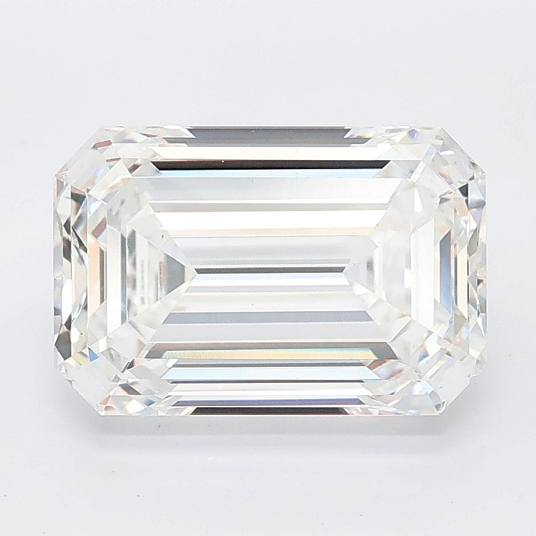 3.08 carat emerald lab grown diamond E color VS1 clarity
