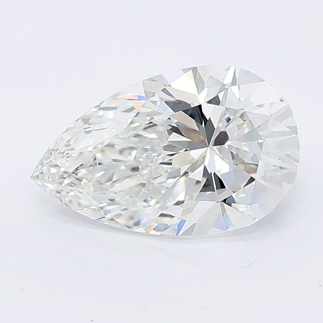 1.09 carat pear lab grown diamond E color VVS2 clarity