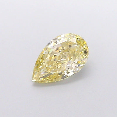 1.05 carat fancy yellow pear lab grown diamond VVS1 clarity
