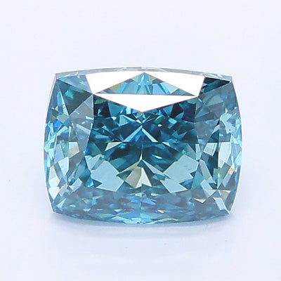 1.10 carat fancy vivid blue cushion lab grown diamond VS1 clarity
