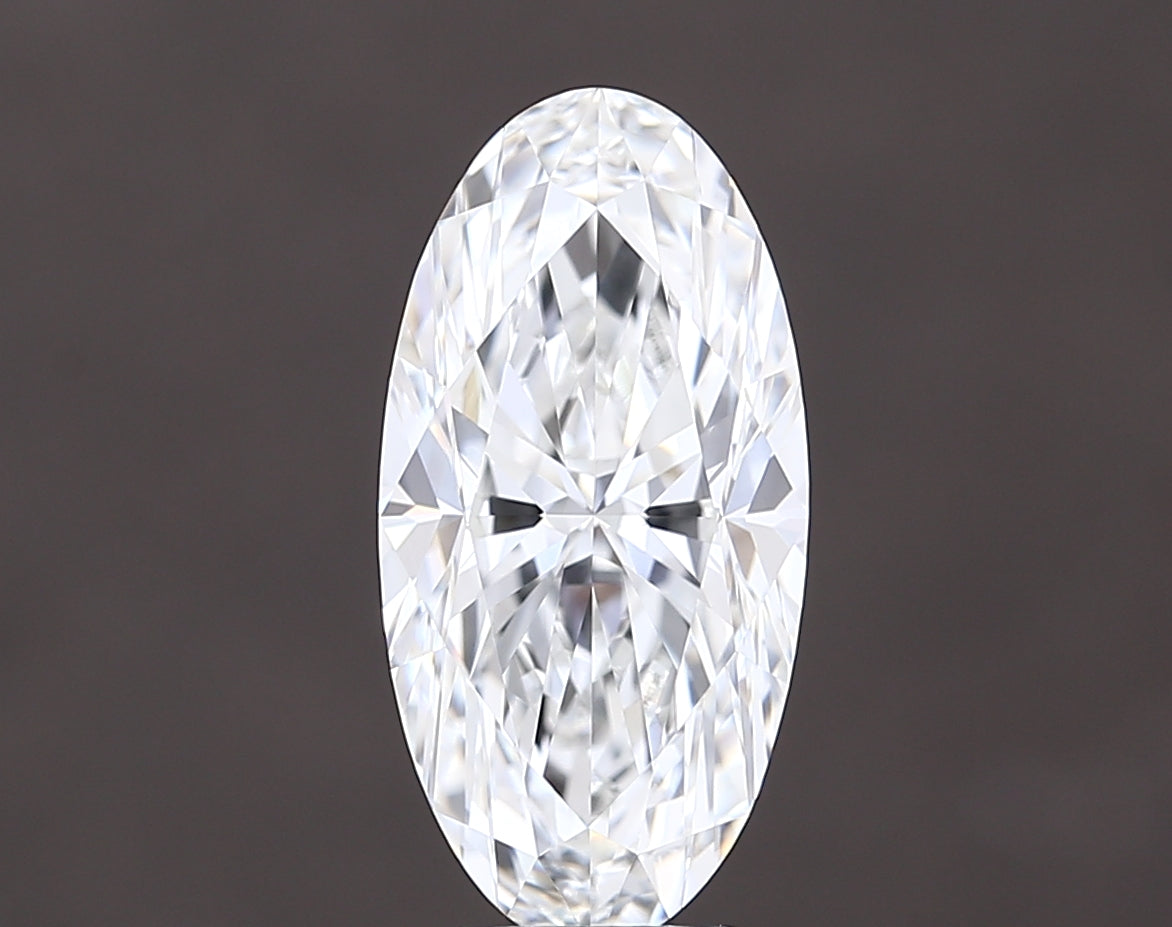4.04 carat moval lab grown diamond F color VVS2 clarity