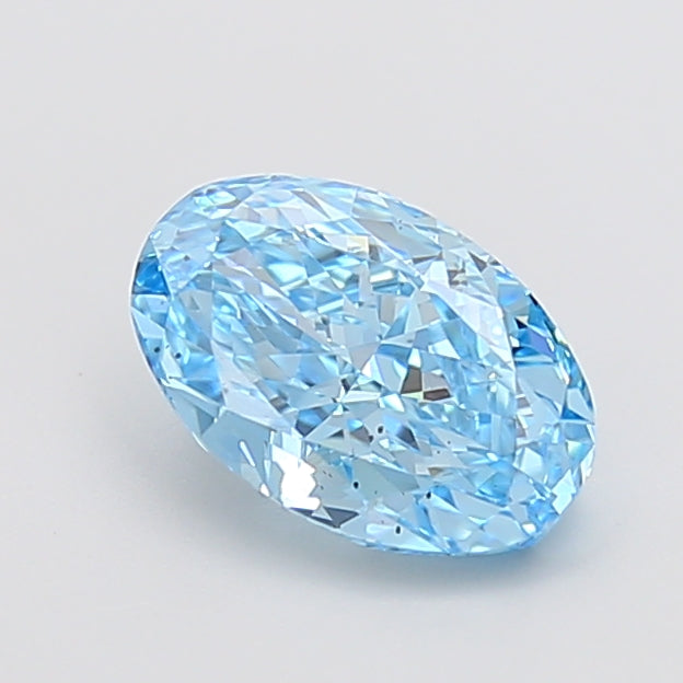 2.02 carat fancy vivid blue oval lab grown diamond VS2 clarity