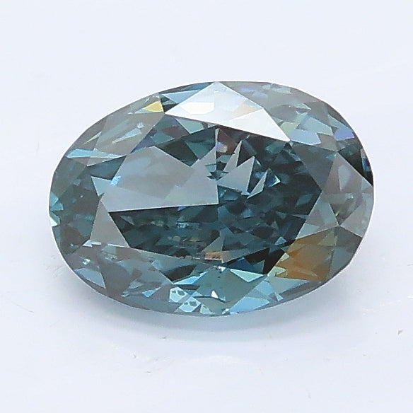 1.06 carat fancy deep blue oval lab grown diamond VS2 clarity