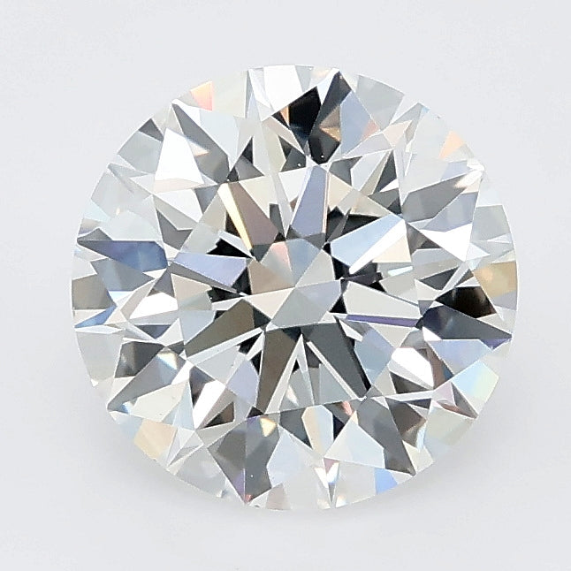 2.05 carat round lab grown diamond E color VVS2 clarity