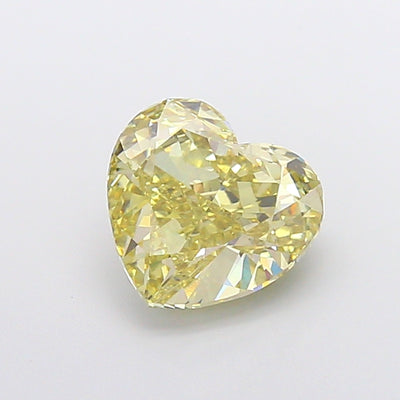 3.01 carat fancy yellow heart lab grown diamond VVS2 clarity