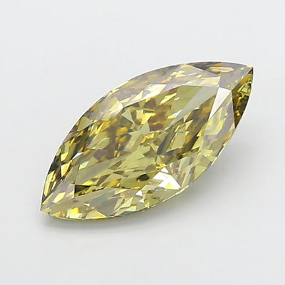 5.03 carat fancy grayish yellow marquise lab grown diamond VVS2 clarity