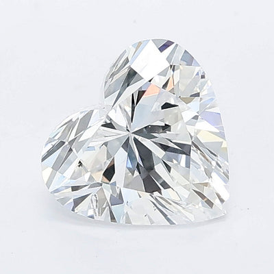 1.04 carat heart lab grown diamond D color VVS2 clarity
