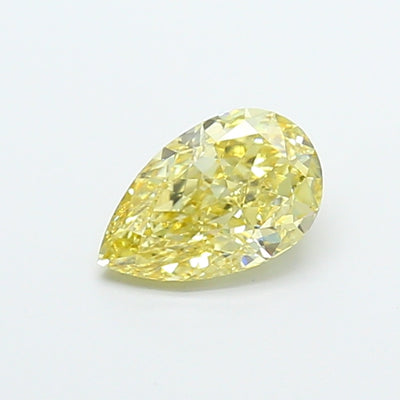 1.51 carat fancy yellow pear lab grown diamond VVS2 clarity