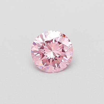 0.46 carat fancy vivid pink round lab grown diamond VS1 clarity