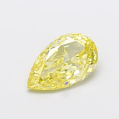 1.02 carat fancy intense yellow pear lab grown diamond VVS2 clarity