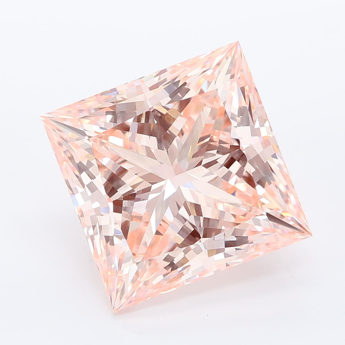 8.05 carat fancy intense pink princess lab grown diamond VVS2 clarity