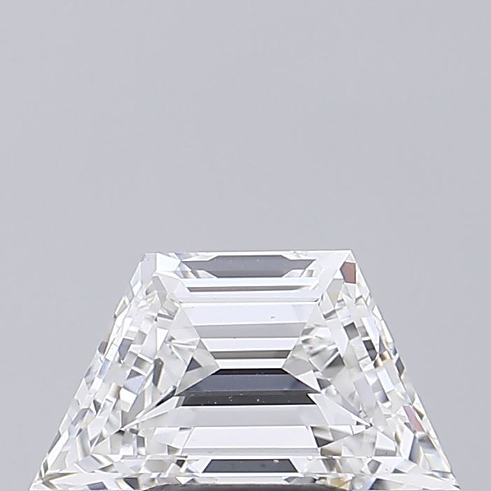 2.03 carat trapezoid lab grown diamond E color VVS2 clarity