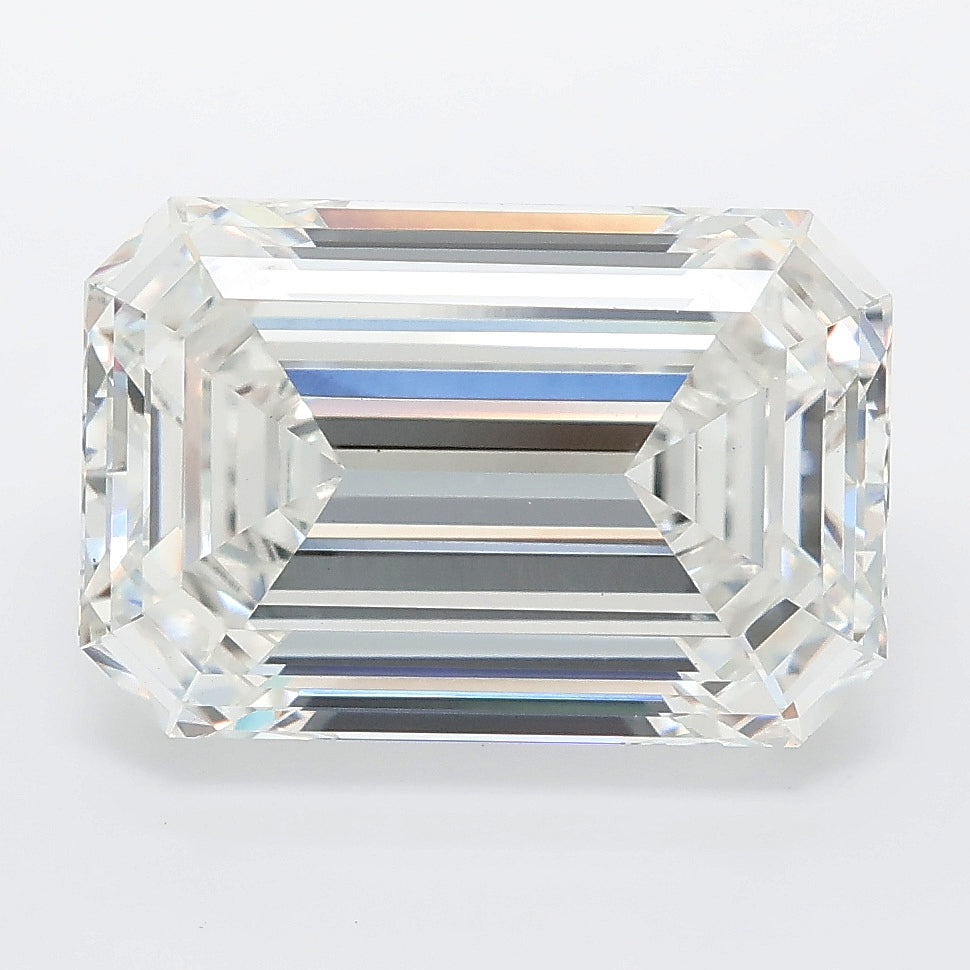 6.08 carat emerald lab grown diamond F color VS1 clarity