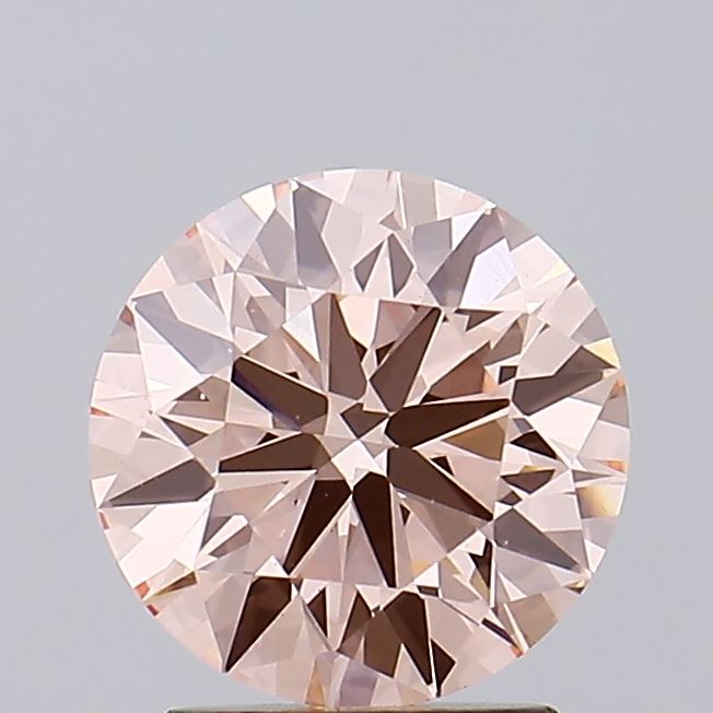 2.00 carat fancy vivid pink round lab grown diamond VS1 clarity